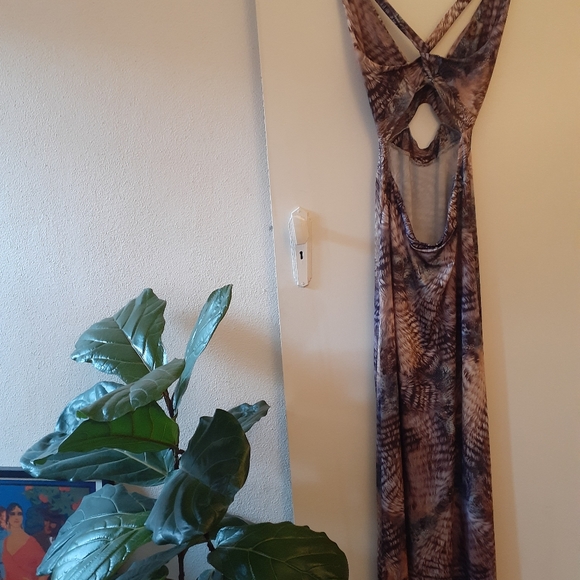 Size L pure hype cut out abstract print dress - Picture 3 of 6